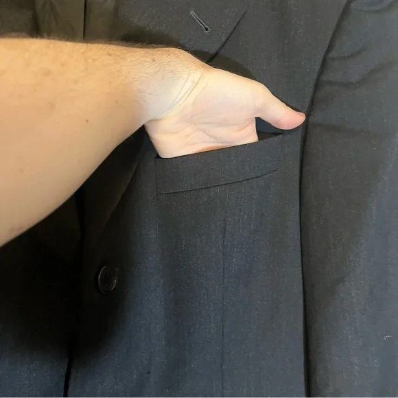 Boss Hugo Boss Suit Jacket Super 100 Finest Quality Size 45R - Picture 4 of 9